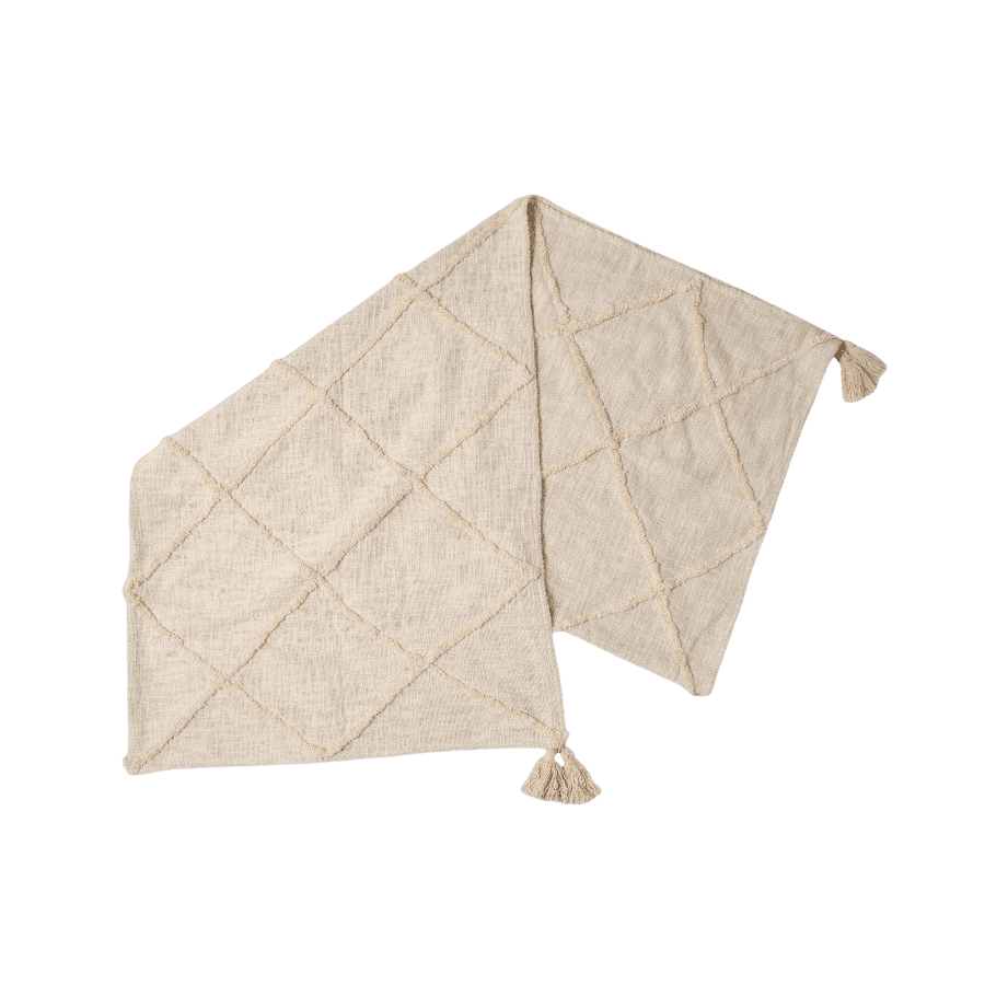 KALIA - THROW TUFTED COTTON WITH POMPOM 140X150