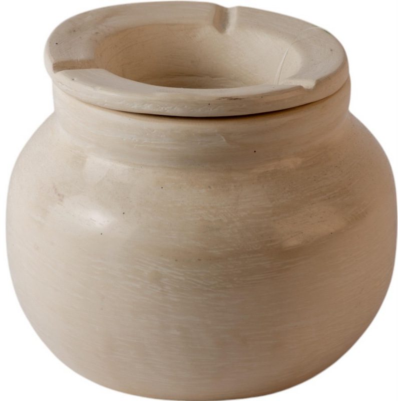 BARSANA -  ASHTRAY TERRACOTTA ROUND CREAM 15