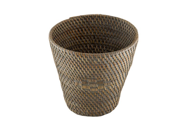 CARDAMONE - BASKET RATTAN SMALL WHITE D18 X H15