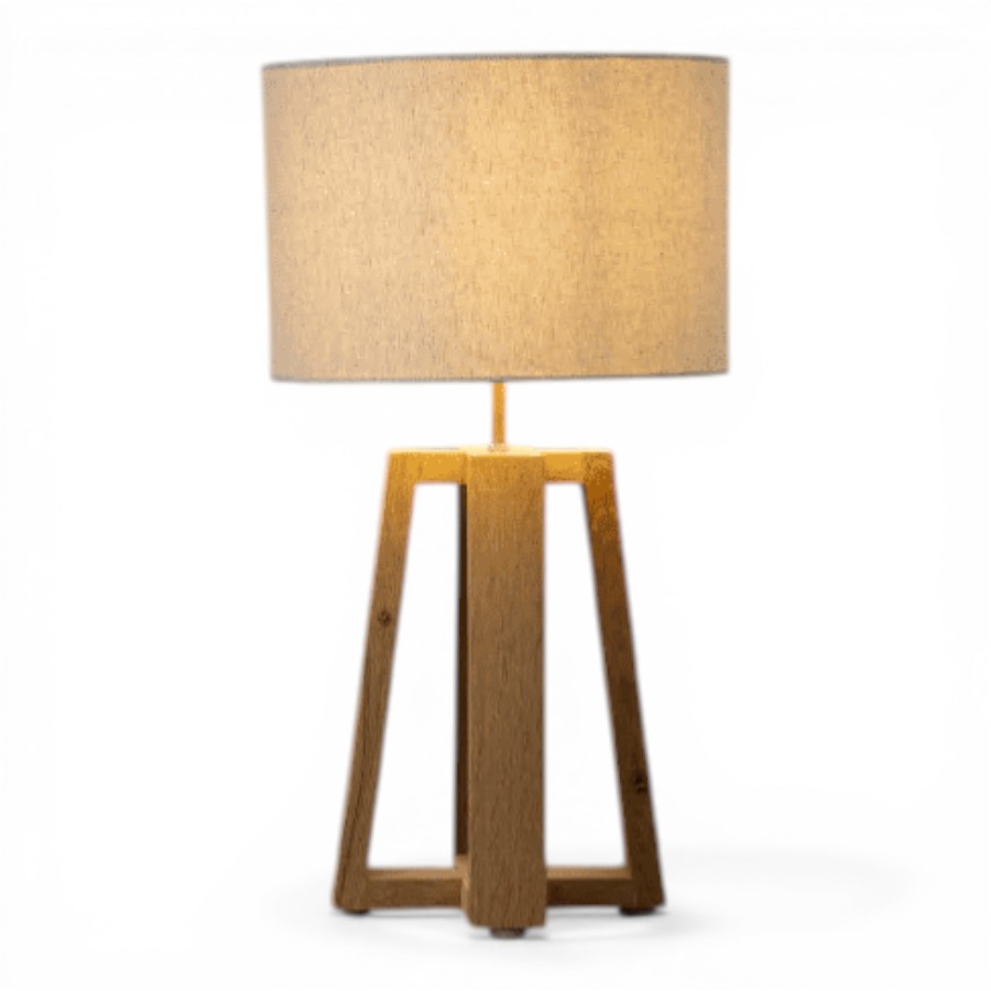 GOYAVE - TABLE LAMP OAK H 30 SHADE D 30 X H 55