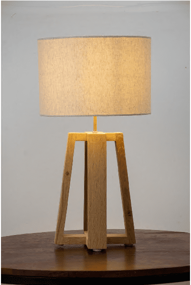 GOYAVE - TABLE LAMP OAK H 30 SHADE D 30 X H 55