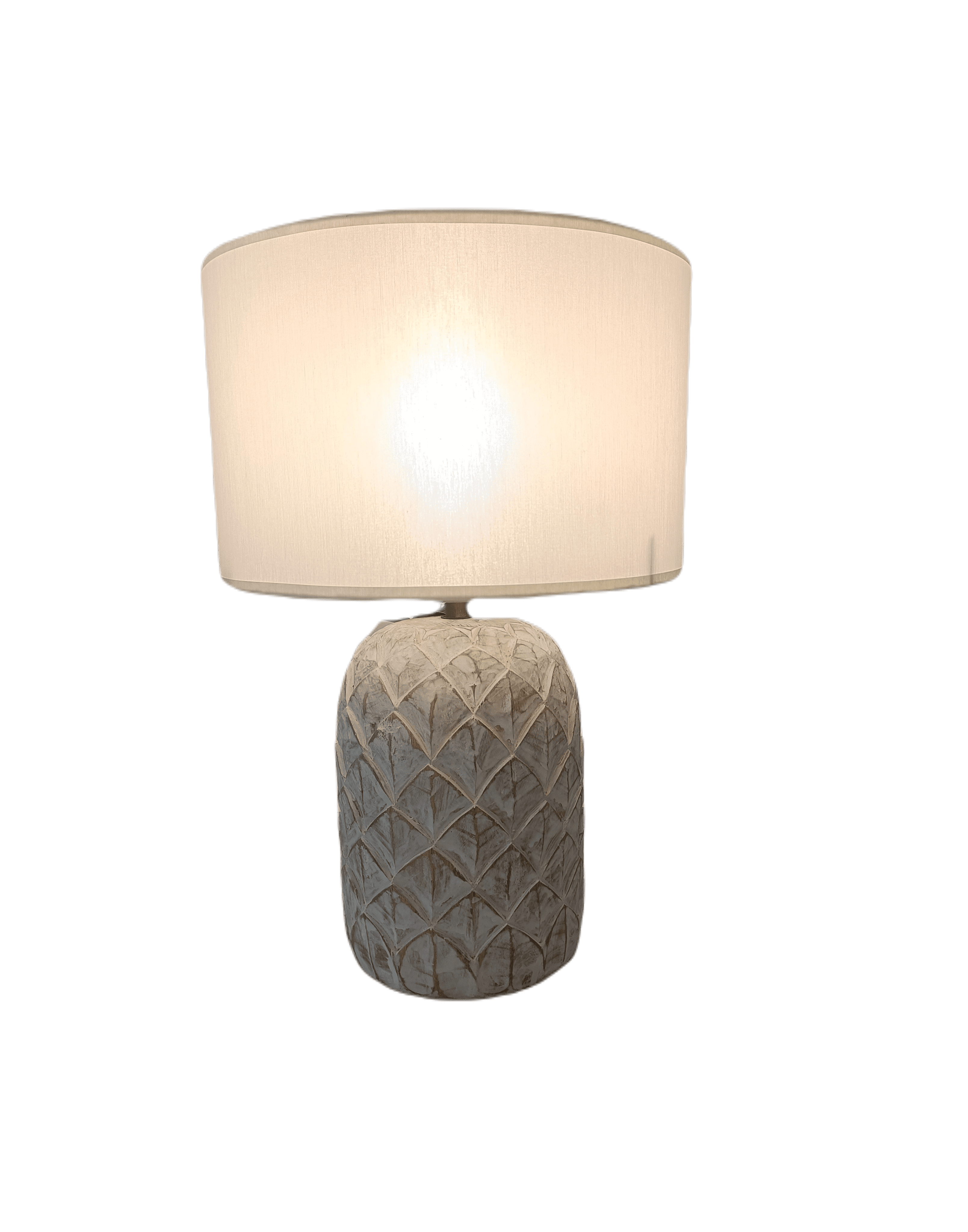 MANJA - TABLE LAMP PINEAPPLE WHITE WOOD