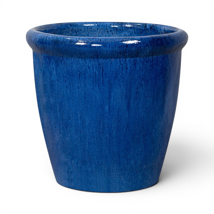 PLANTER QUATR GLAZED DENIM BLUE MEDIUM D38H37
