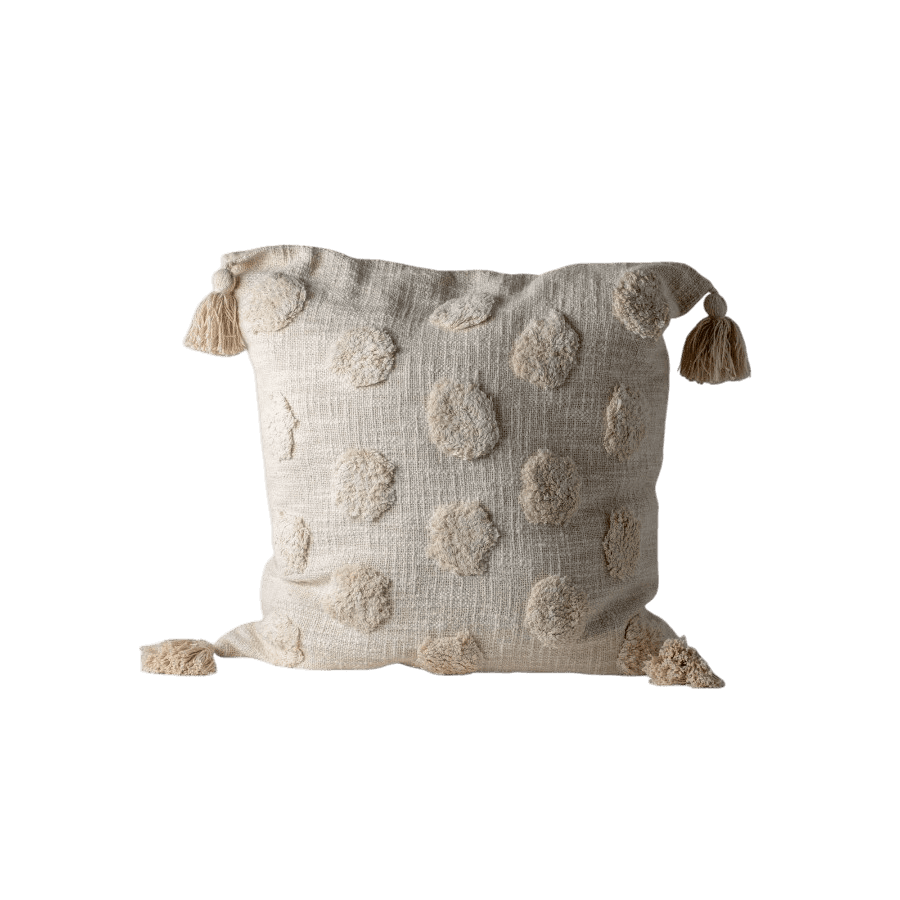 GAZIPUR - CUSHION COVER TUFTED COTTON WITH TASSELS 50X50