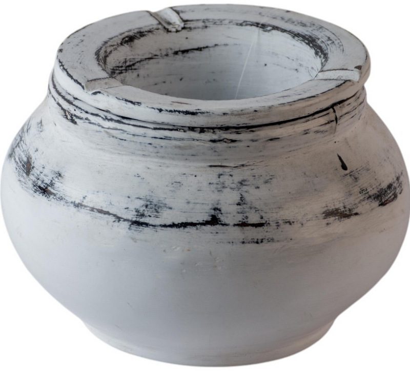 PESINA - ASHTRAY TERRACOTTA ROUND WHITE 20