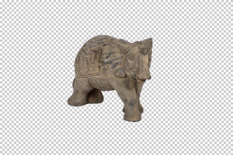 CAF - ELEPHANT DECORATED STONE STATUE 30 CM
