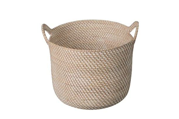 CURRY - BASKET RATTAN WITH HANDLES LARGE NATURAL 31 X 30