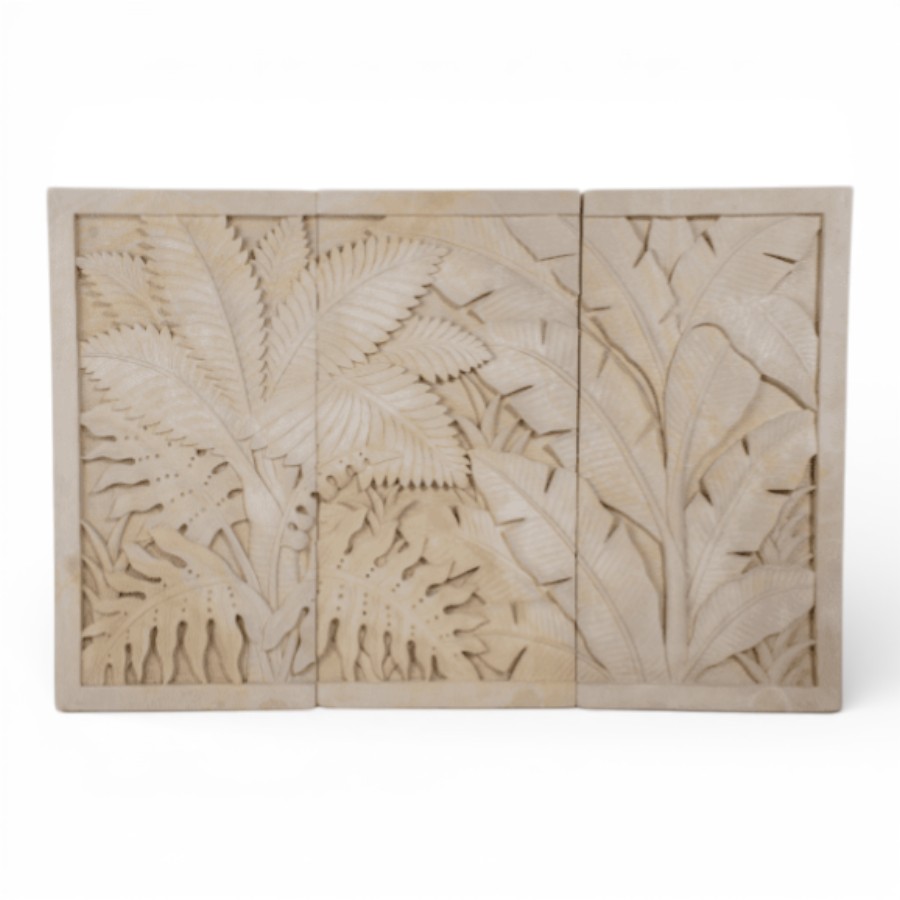 SONGE D'UNE NUIT - PANELS SANDSTONE SET OF 3 RECTANGULAR GARDEN L100