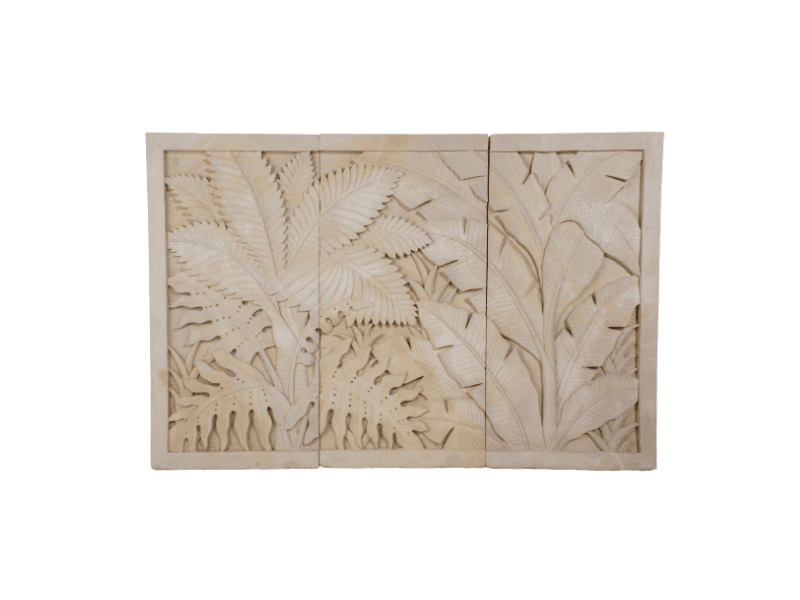 SONGE D'UNE NUIT - PANELS SANDSTONE SET OF 3 RECTANGULAR GARDEN L100