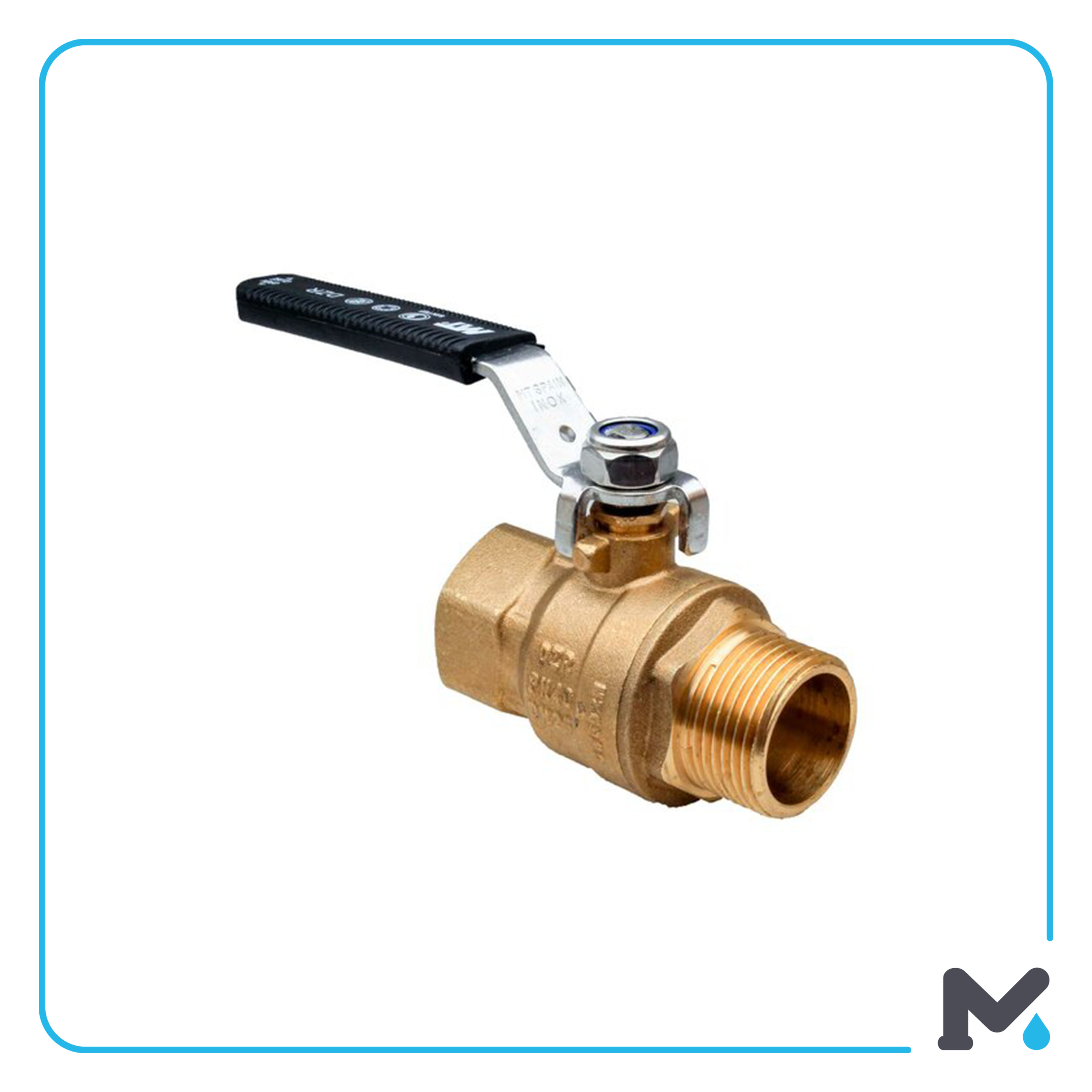 BALL VALVE PN-40 SSHANDLE-BLACK 180° MT
