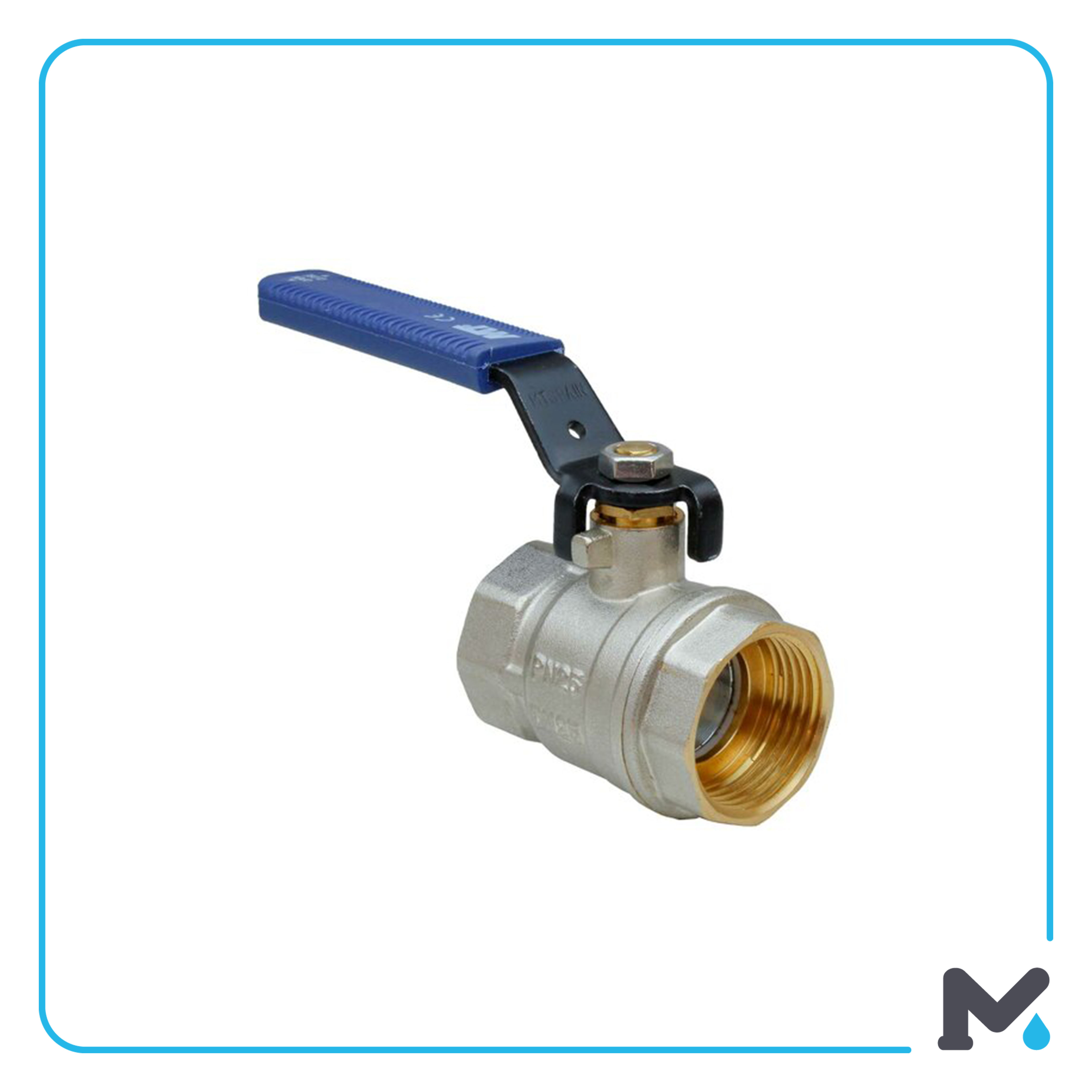 FF BALL VALVE PN25 BLUE HANDLE MT