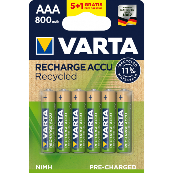 Piles rechargeables VARTA LR03 AAA 1800 mAH 5+1 gratuite