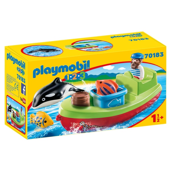 70183 - Playmobil 1.2.3 - Bateau et pêcheurs
