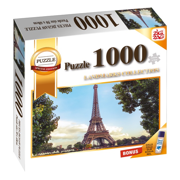 Puzzle 1000 pièces Tour Eiffel avec Glue