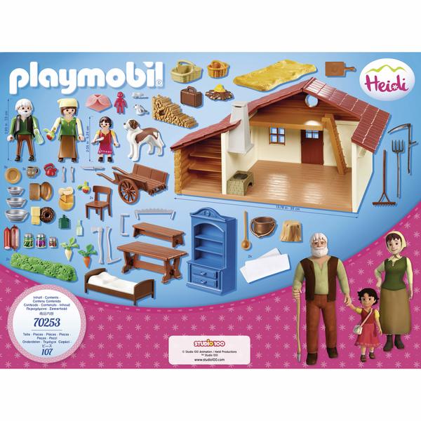 Playmobil - 70253 - Heidi - Heidi avec grand-père au chalet