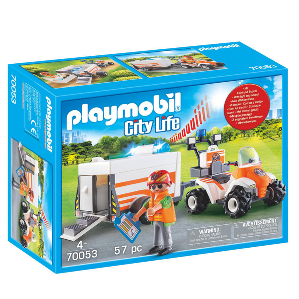 70053 - Playmobil City Life - Quad et remorque de secours