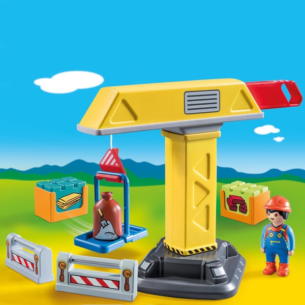 Playmobil Grue radio-commandée avec mur de construction