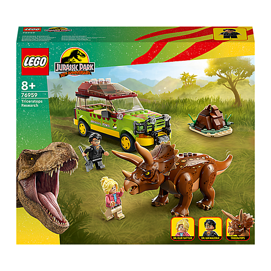 LEGO® Jurassic World - La Recherche du Tricératops Jouet de Voiture avec Figurine Dinosaure - 76959