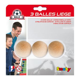 6 balles de baby foot en liege duarig, jeux exterieurs et sports