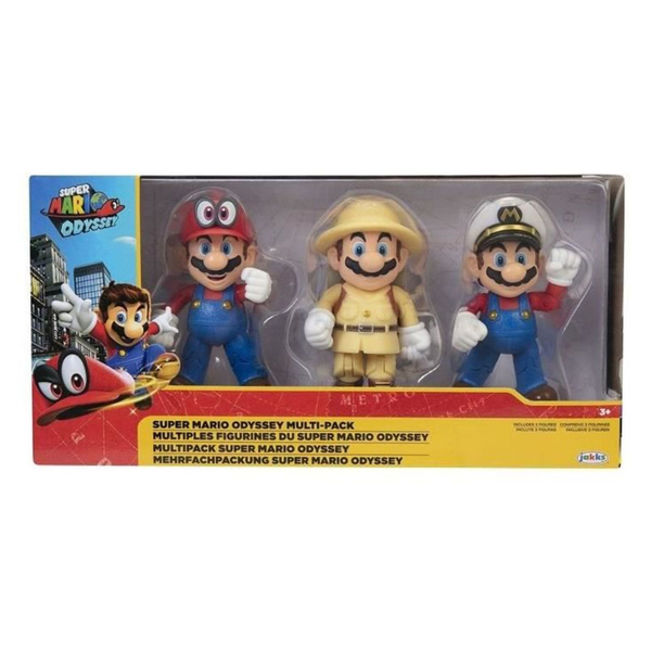 Coffret 3 figurines Super Mario Odyssée 10 cm