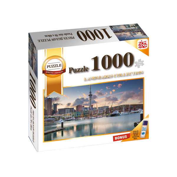 Puzzle 1000 pièces Auckland avec glue