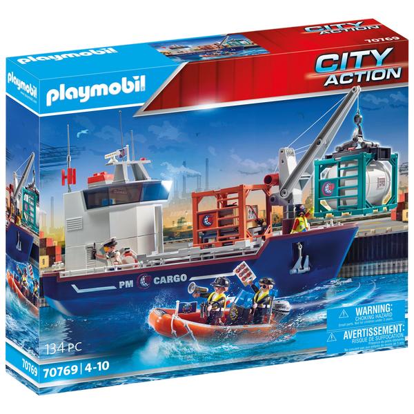 70769 - Playmobil City Action - Grand cargo avec bateau de douaniers