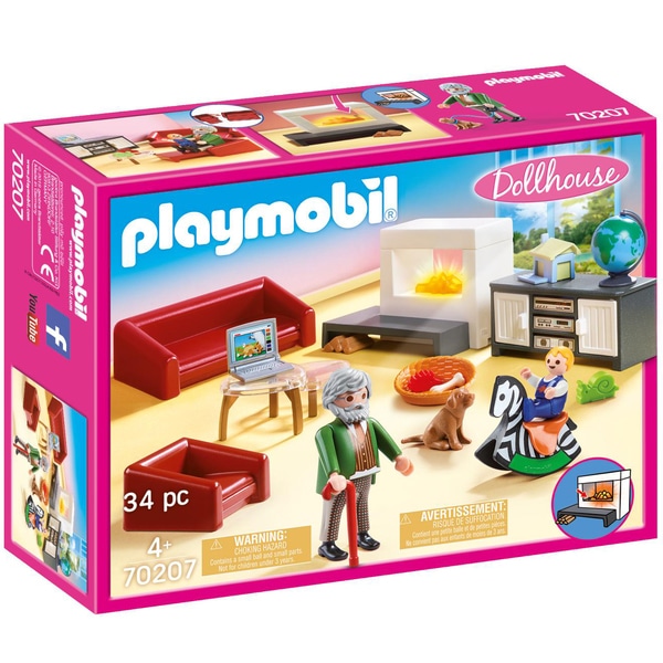 70207 - Playmobil Dollhouse - Salon avec cheminée