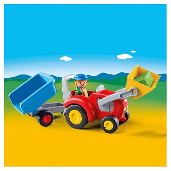 Agriculteur avec tracteur 4143