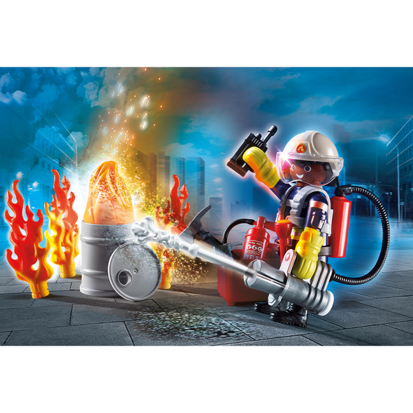 Playmobil - Quad des pompiers avec pompier / Capitaine des pompiers  Playmobil