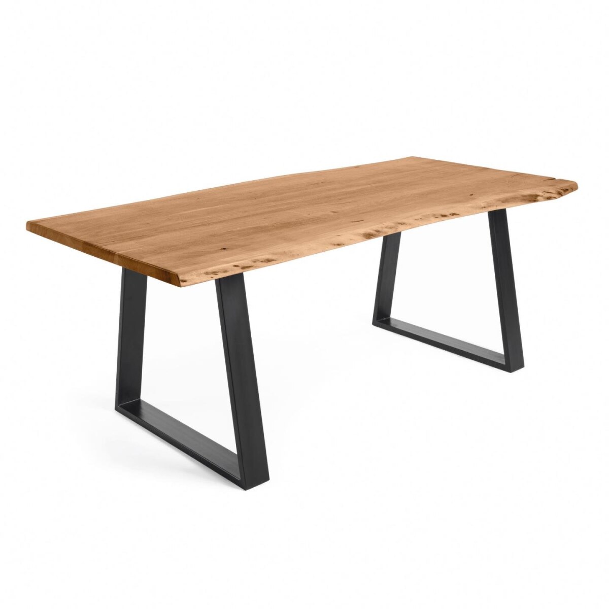 Alaia acacia table with black steel legs 220 x 100 cm