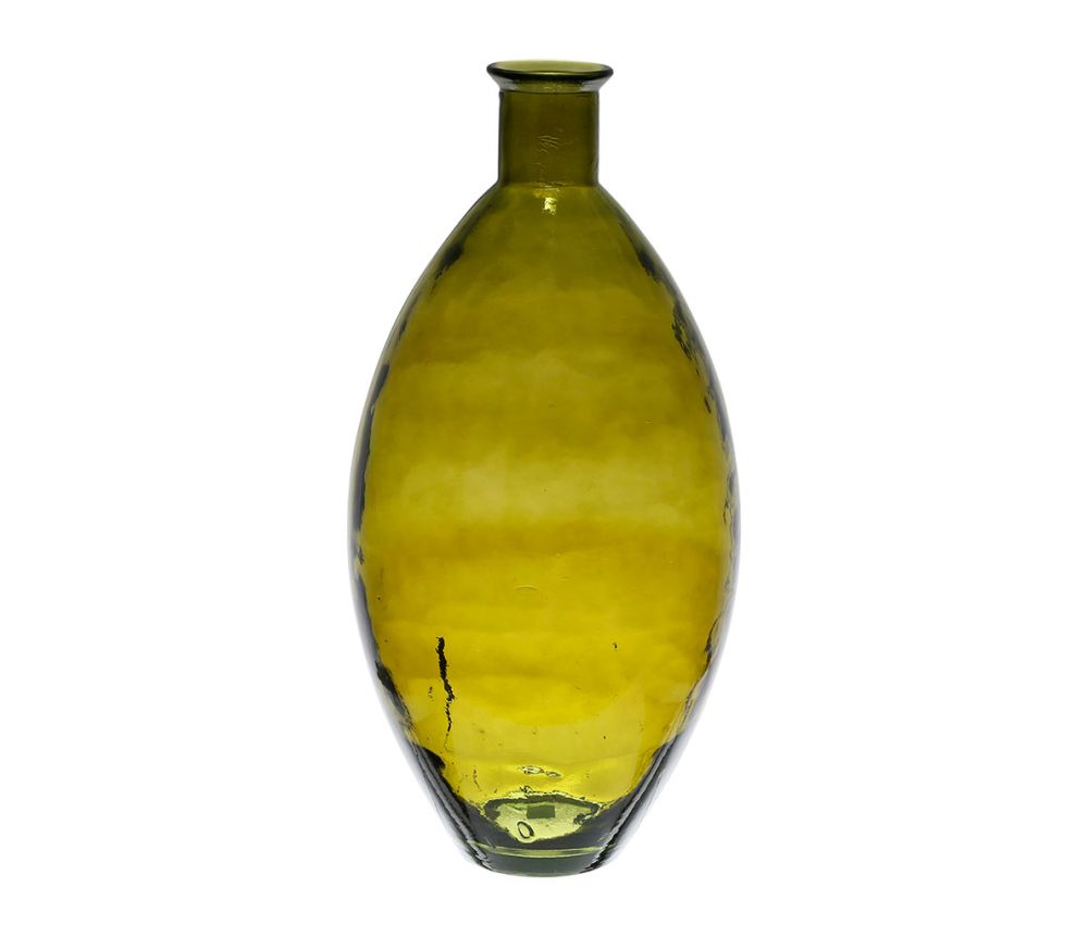VASE AHELI VERT D30XH59 VERRE