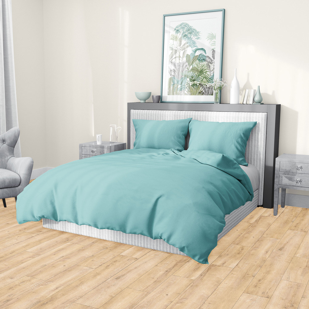 SATIN COTON 70F 2021 CELADON DUVET COVER SET 240X220