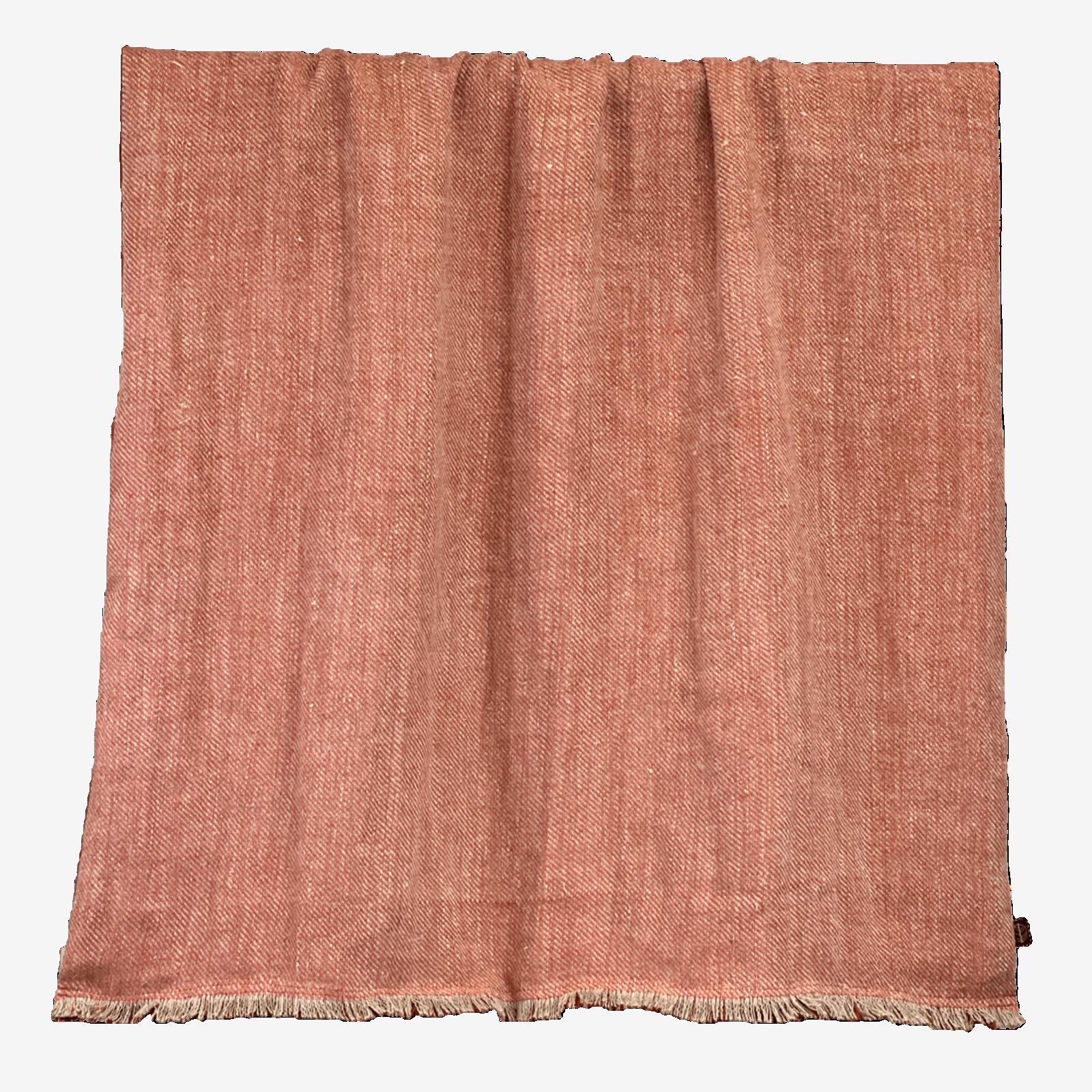 PLAID CUBA LIN BRICK 135X190