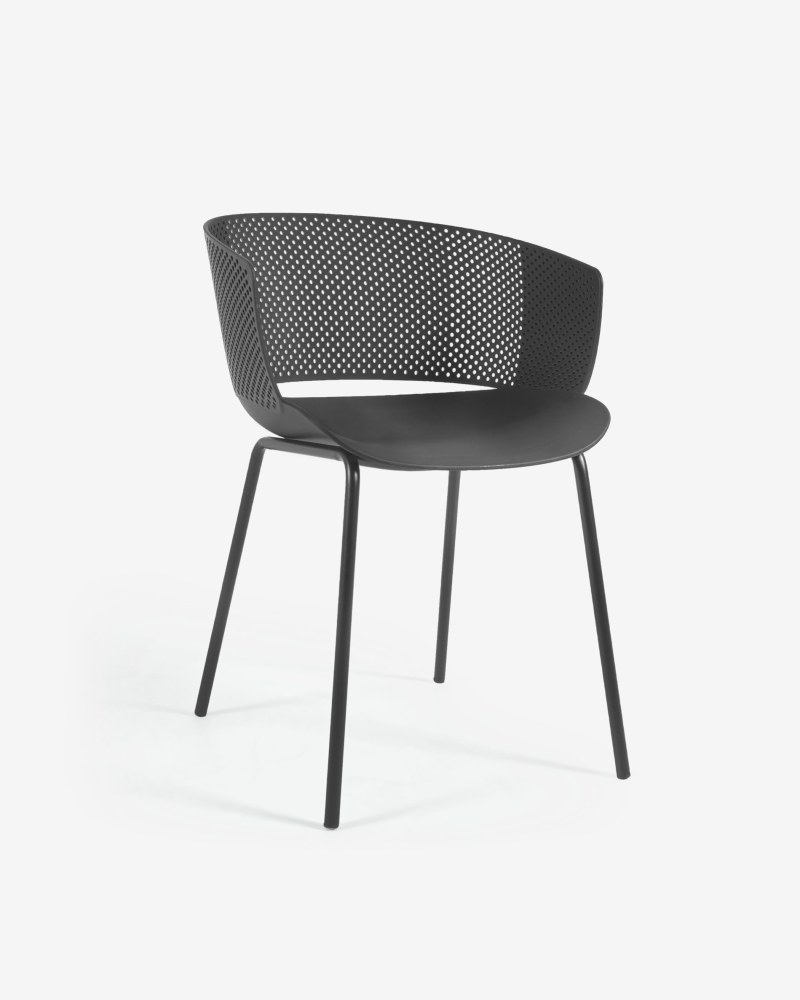 Yeray black garden chair