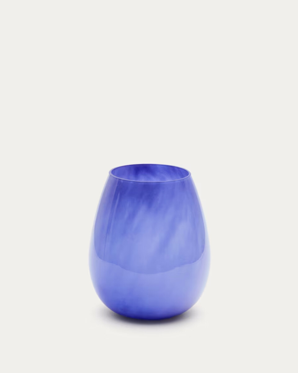 Kelse blue glass vase. 26 cm