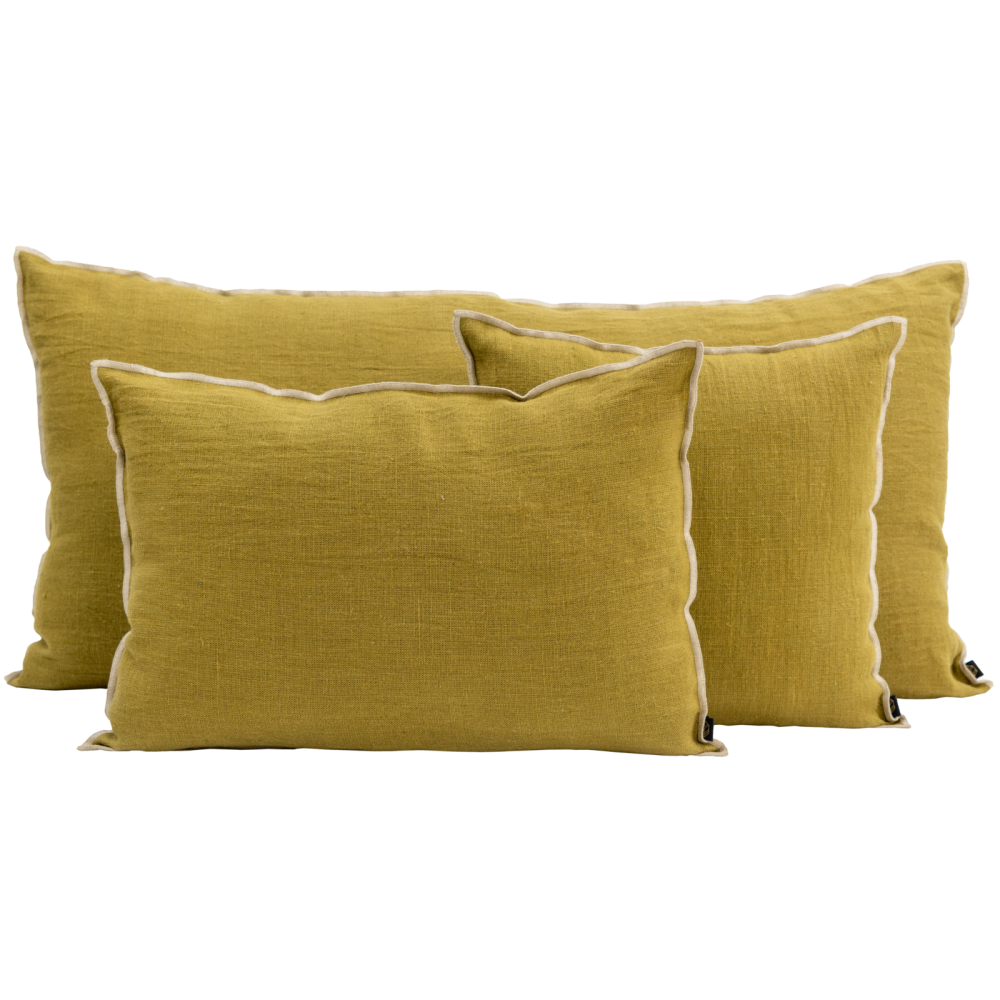 HOUSSE DE COUSSIN CHENNAI LIN OLIVE 40X60