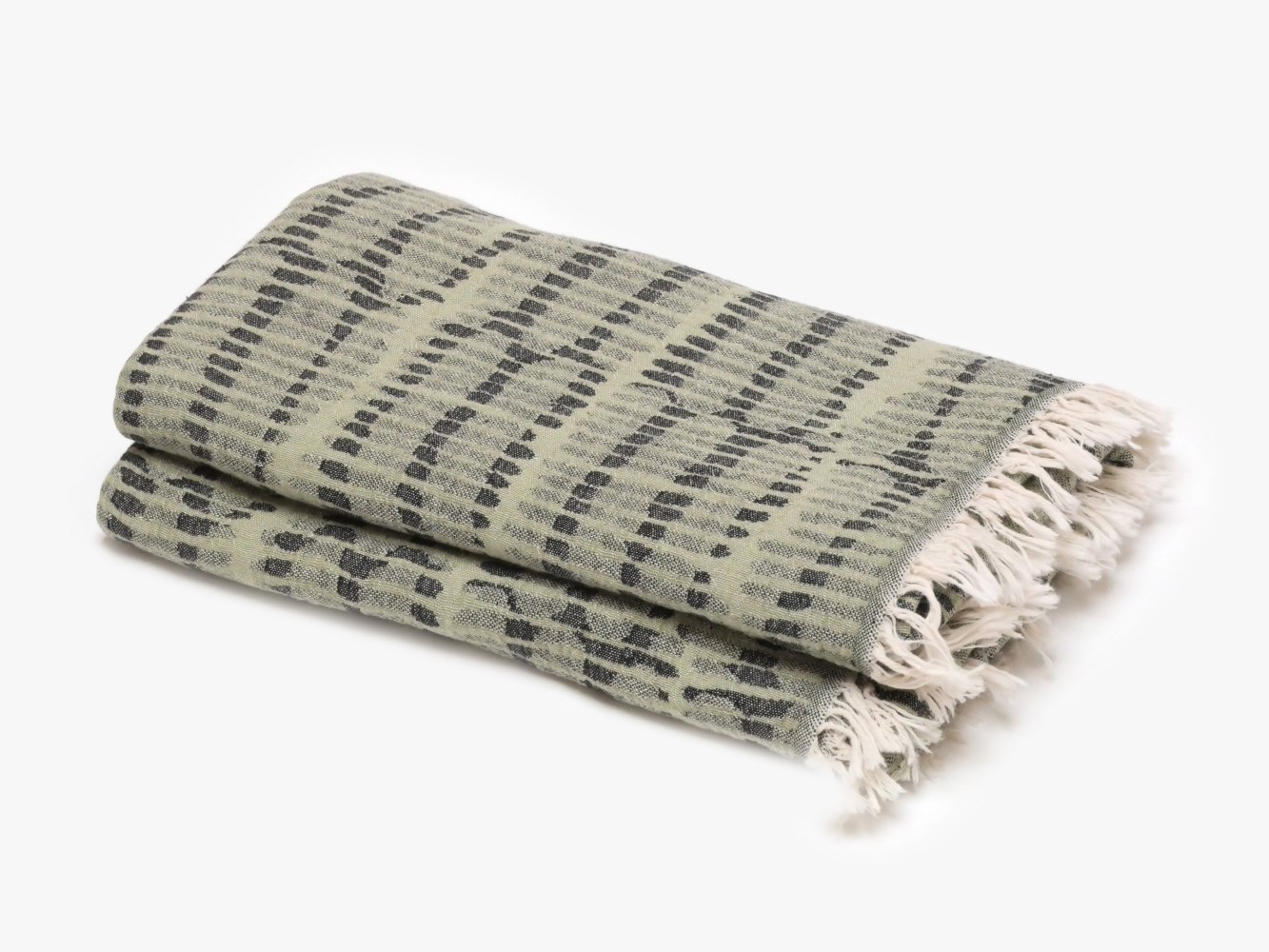 Fouta 95x180 cm + franges Santorin Sauge
