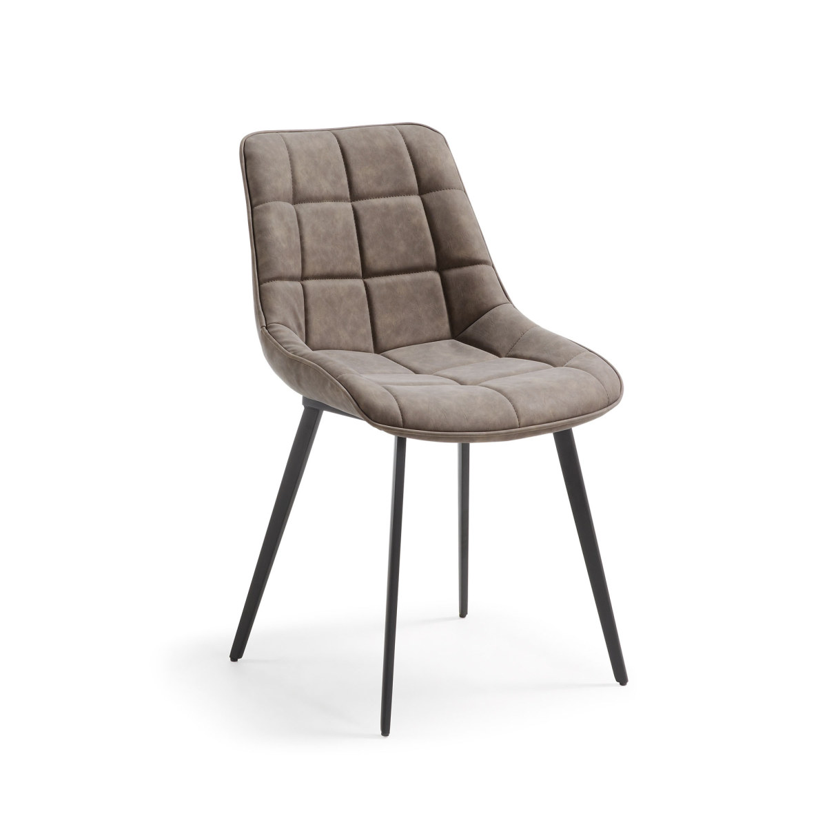 ADAH(ADAM) chair metal black pu taupe