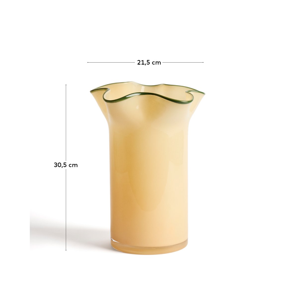 Endasi yellow glass vase 31cm