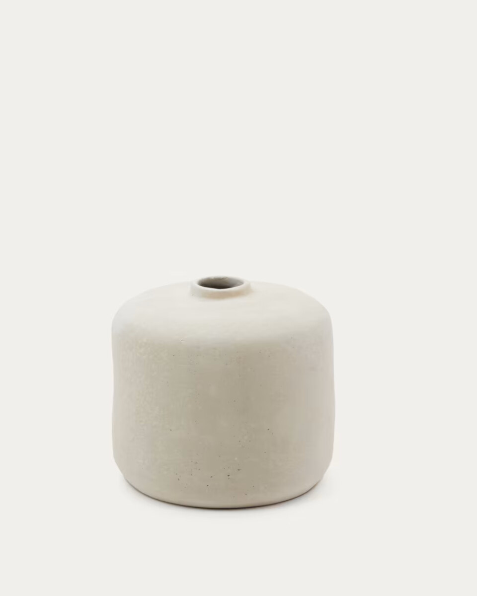 Serina papier mache vase in white 36.5 cm