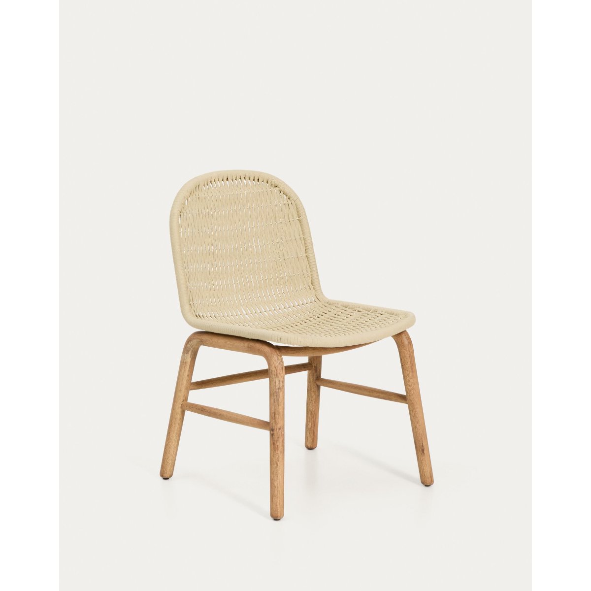 Alipa chair in FSC 100% solid acacia wood and ecru rope cord