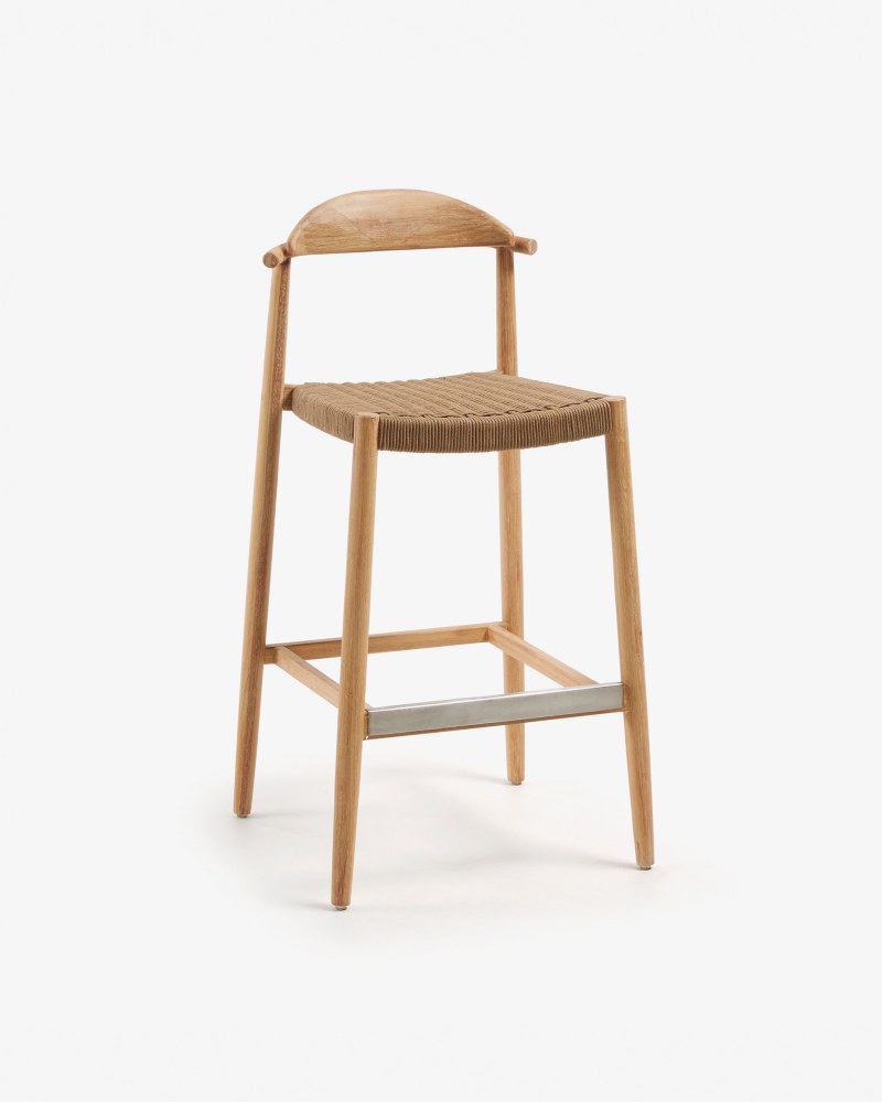 Nina stool in solid acacia wood. height 76 cm FSC 100%