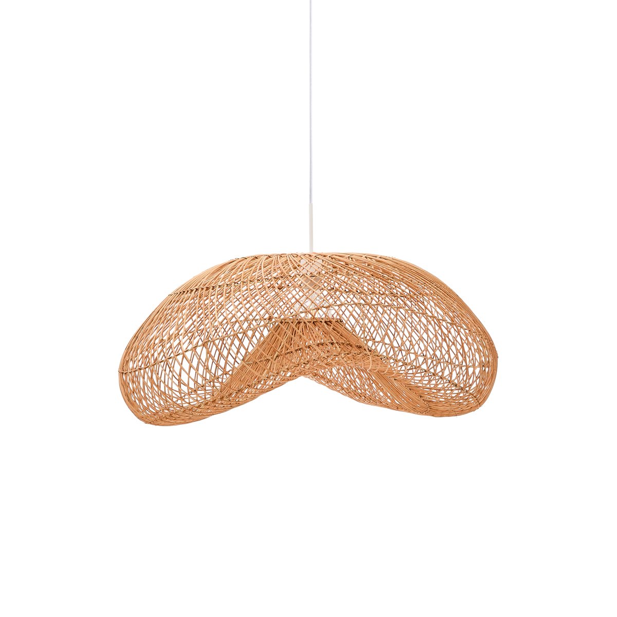Isora rattan ceiling lamp shade with natural finish 80 x 35cm