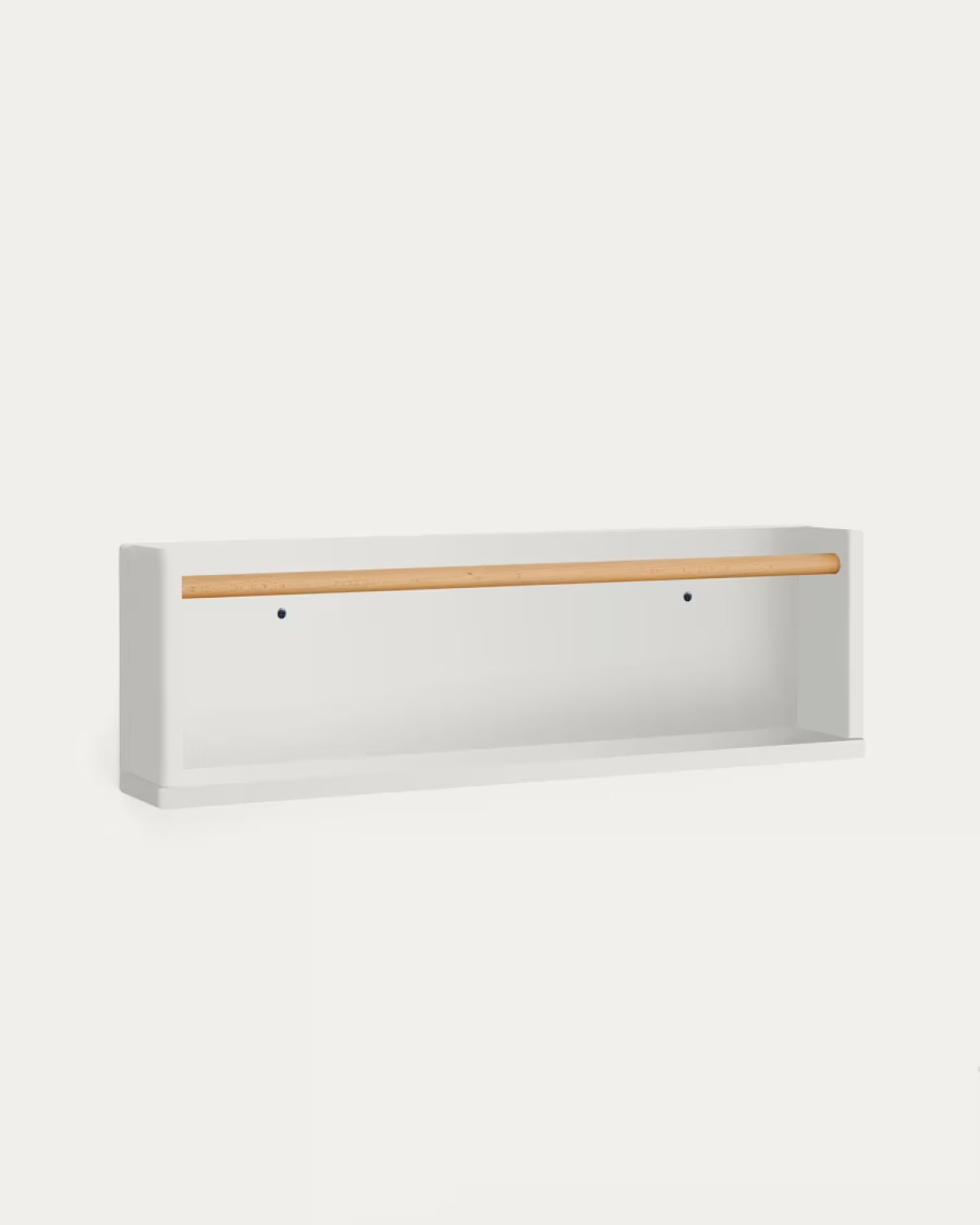 Shantal solid beech wood shelf in white finish 64 x 20 cm