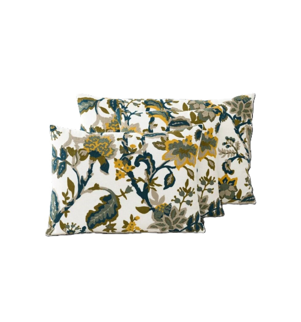 BALI CUSHION BLEU DE PRUSSE LINEN COTTON 18X18 INCHES 45X45 CM