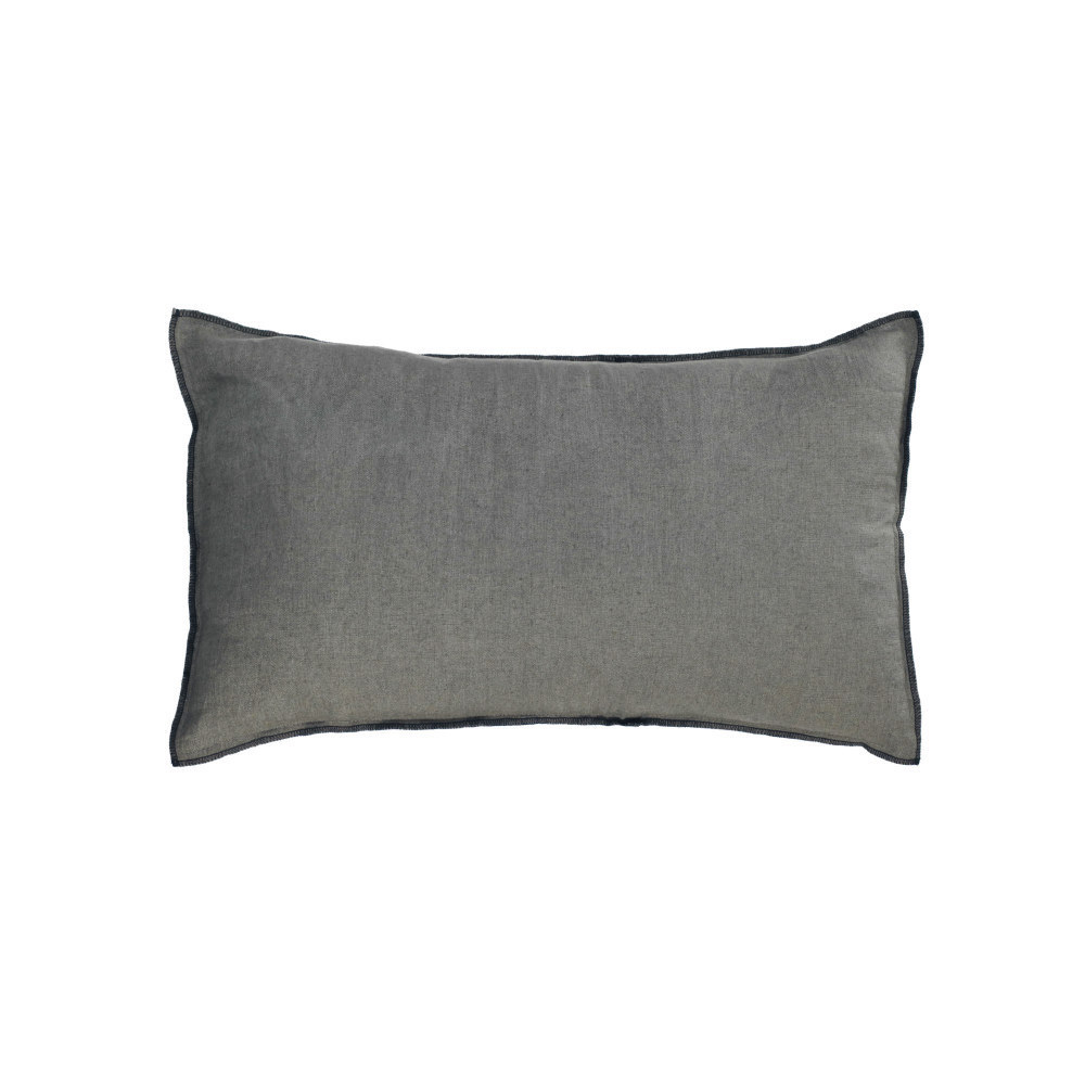 Elea 100% linen cushion cover in dark grey 30 x 50 cm