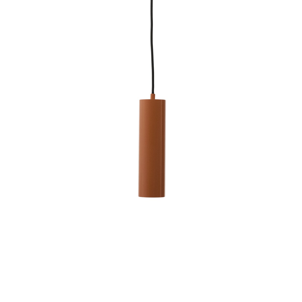 Andia aluminium ceiling lamp with terracotta painted finish