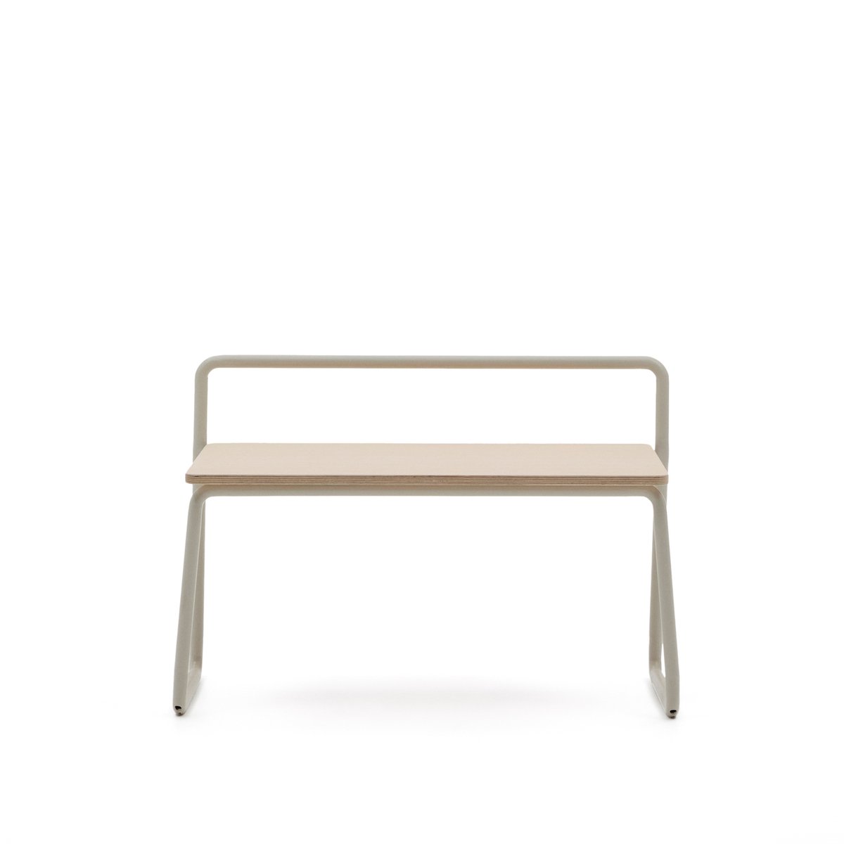 Tinn ash veneer bench with a beige metal structure 75 cm