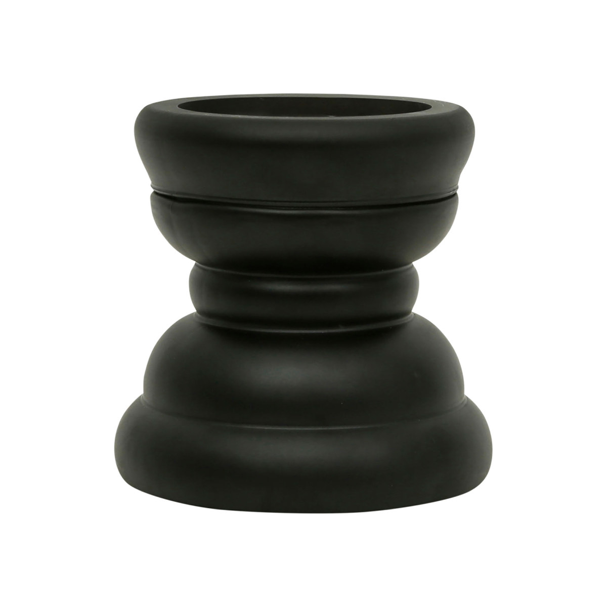 BOUGEOIR CYME NOIR D11.5XH12CM