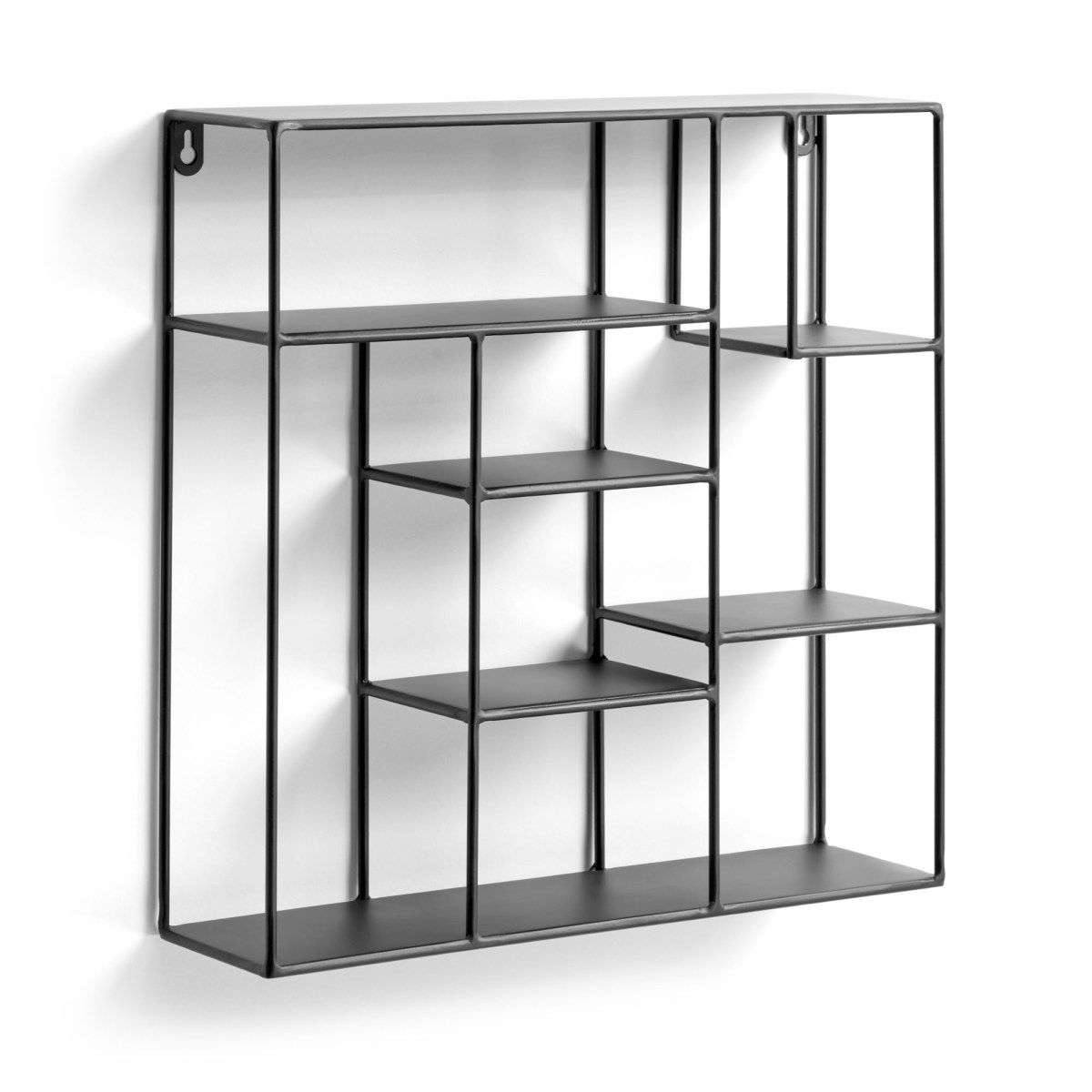 Nils shelves in steel with black finish 37 x 37-5 cm
